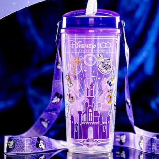DLR - 100 Years of Wonder - Thermos Mickey & Friends Souvenir Tumbler with Lanyard