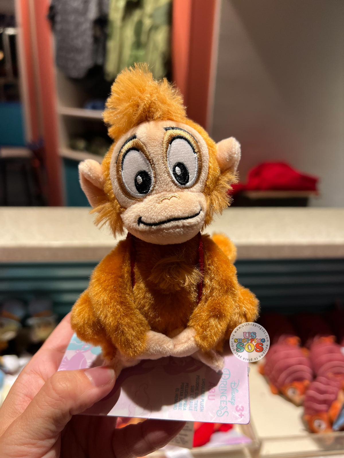 Disney Store Japan Monkey Abu Magnetic Shoulder Plush Doll