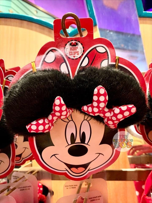 DLR - Character Fluffy Ear Hair Clip - Minnie Mouse