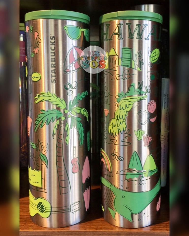 Starbucks Hawaii Stainless Steel Tumbler been There Series Travel Thermos  16 Oz 