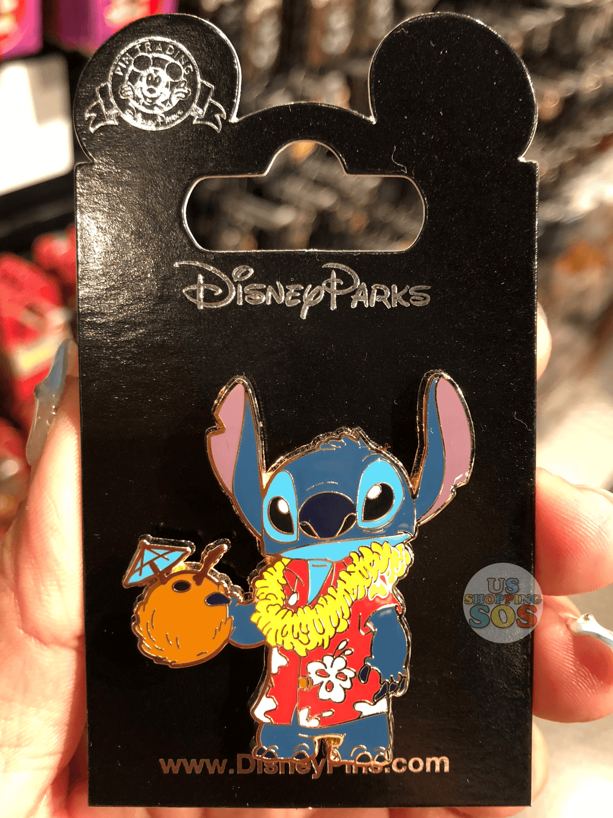 DLR - Lilo & Stitch Pin - Stitch Aloha