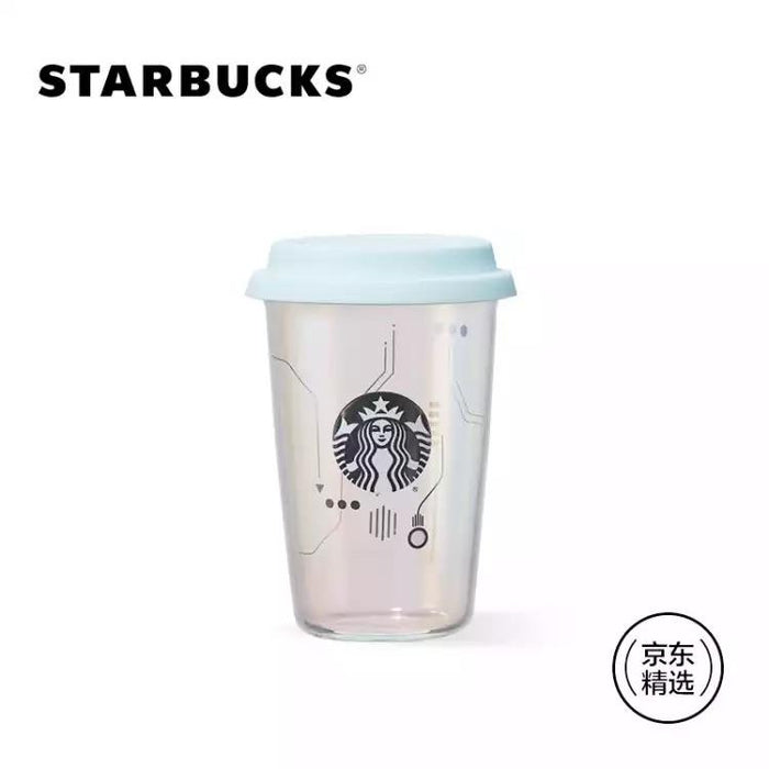 Starbucks China - Astronaut 2021 - 25. Iridescent Spaceship Logo ToGo Glass Cup 414ml