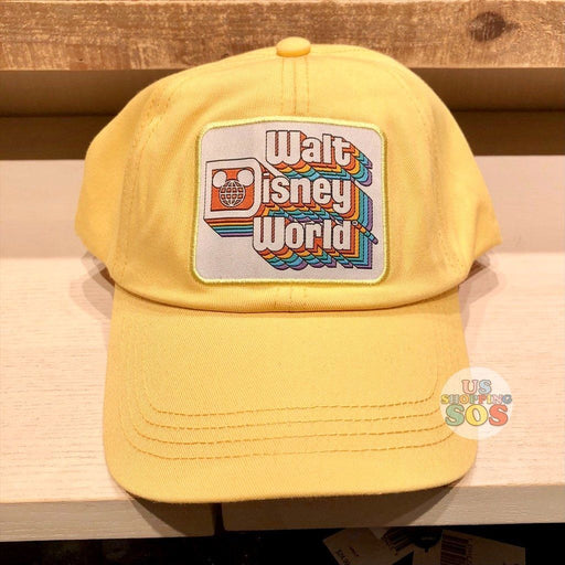 WDW - "Walt Disney World" Retro Stack Logo Yellow Baseball Cap (Adult)