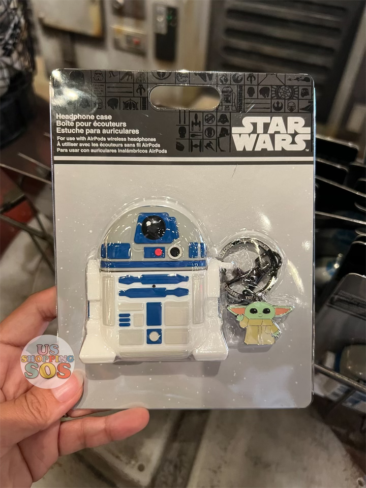 DLR - Headphone Case - R2-D2 with Grogu Chain (AirPods)