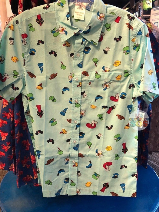 DLR/WDW - All-Over-Print Button-Up Shirt - Character Hats