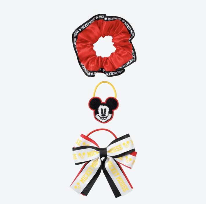 TDR - Hair Ties Set - Embroidery Mickey Mouse & Ribbon