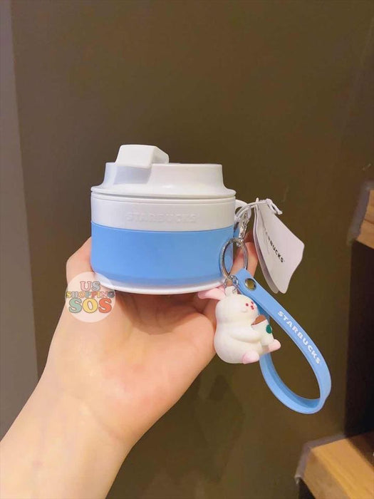 Starbucks China - Moon Rabbit Coffee Time - Collapsible Silicone Tumbler 384ml with Bunny Keychain