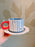 Starbucks China - Classic Rabbit 2023 - 1. Rabbit Stripe Ceramic Mug + Saucer 355ml