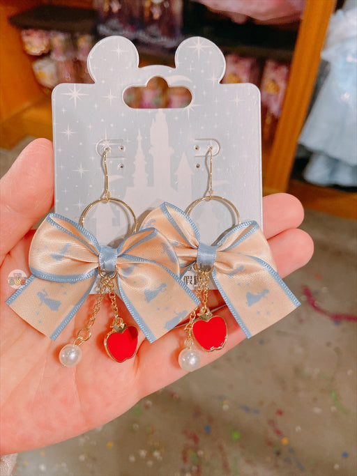 SHDL - Snow White Bowknot Silk Ribbon Earrings Set