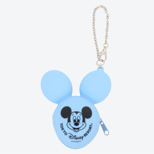 TDR - Mickey Mouse Balloon Silicon Coin Pouch & Keychain (Color: Baby Blue)