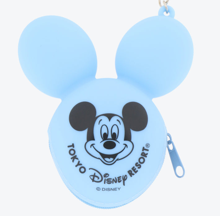 TDR - Mickey Mouse Balloon Silicone Coin Pouch & Keychain (Color: Baby Blue)