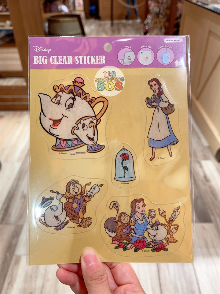 HKDL - Beauty and the Beast Big Clear Sticker
