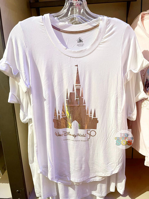 WDW - Walt Disney World 50 Castle - Castle Logo White T-Shirt (Adult)