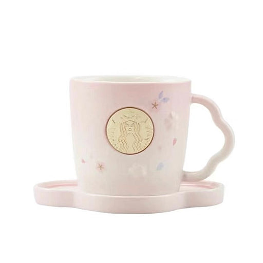 Starbucks China - Cherry Blossom 2022 - 3. Sakura Dancing Ceramic Mug & Saucer 370ml