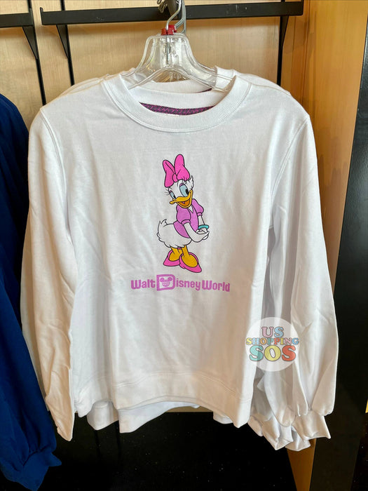 WDW - "Walt Disney World" Classic Fashion Pullover - Daisy Duck White (Adult)
