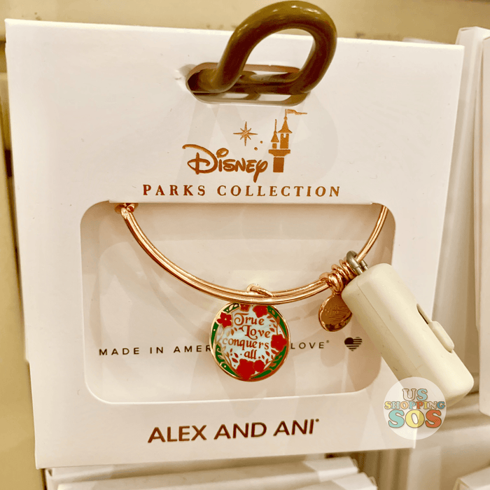 DLR - Alex & Ani Bangle - Double-Side Charm Sleeping Beauty “True Love Conquers All”