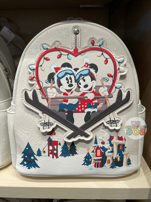 DLR/WDW - Loungefly Mickey & Minnie Snow Fun Backpack