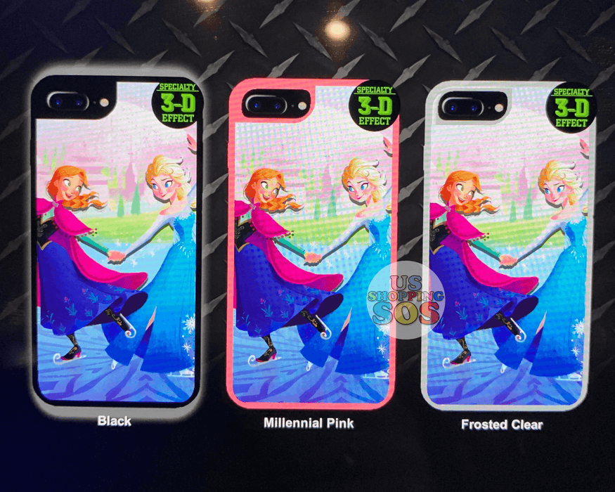 DLR - Custom Made Phone Case - Frozen Elsa & Anna on Ice (3-D Effect)