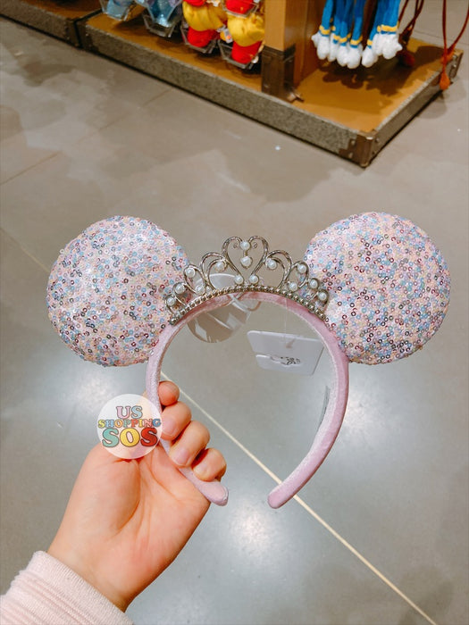 SHDL - Minnie Mouse Tiara Sequin Ear Headband (Color: Pink)