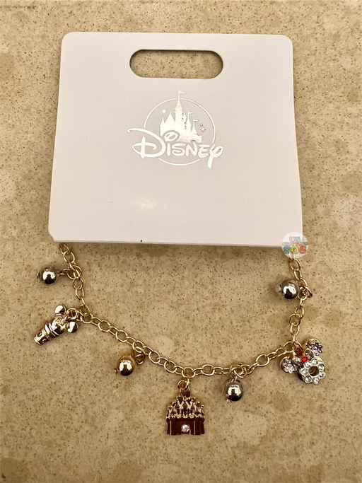 DLR - Disney Parks Jewelry - Castle, Mickey Ice Cream & Minnie Donut Bracelet