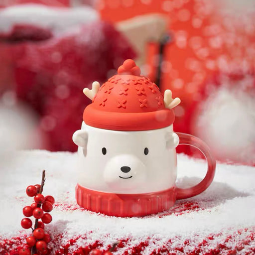Starbucks China - Christmas 2022 - 3. Christmas Polar Bear 3D Mug with Lid 355ml