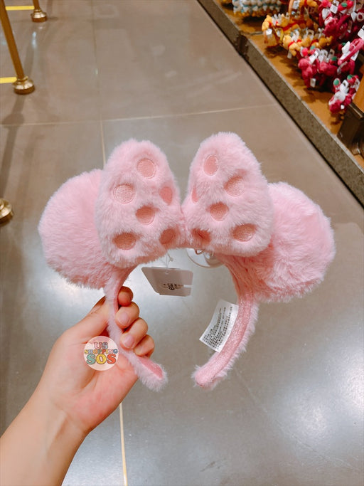 SHDL - Pink Fluffy Minnie Mouse Ear Headband