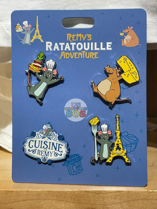 WDW - Epcot Remy’s Ratatouille Adventure - Pin Set of 4