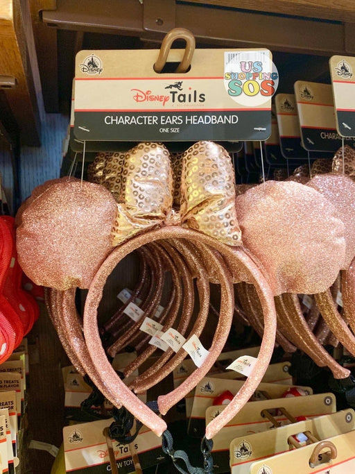DLR - Disney Tails Character Ears Headband - Minnie Rose Gold