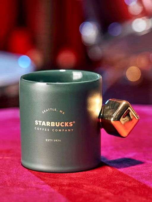 Starbucks China - Christmas 2021 - 95. Christmas Green Gold Knot Mug 414ml