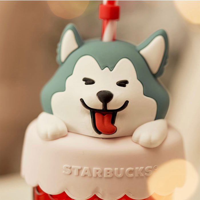 Starbucks China - Christmas 2021 - 12. Husky Stocking Glass Straw Cup 600ml