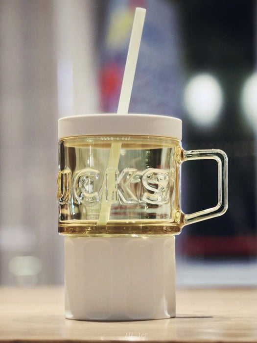 Starbucks China - Happy Camping - 7. Straw Logo Glass Mug 515ml