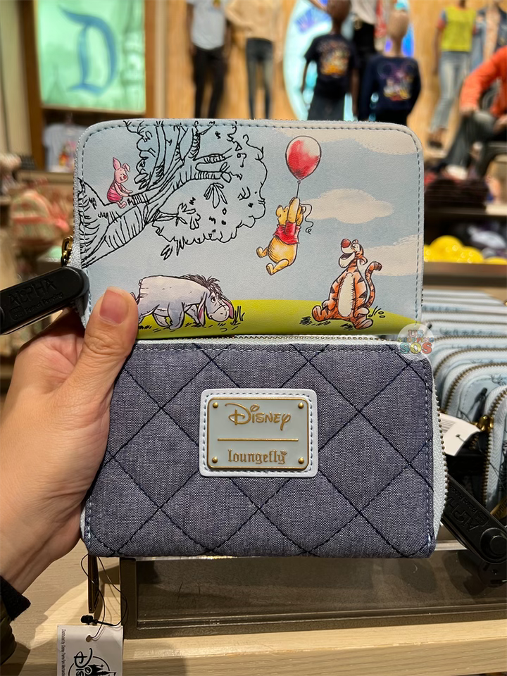 DLR Loungefly Winnie the Pooh Friends Denim Back Wallet
