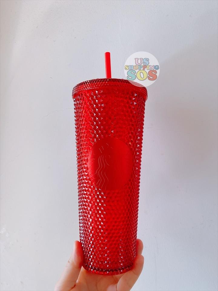 Starbucks China Red Diamond Inlaid Tumbler Cup 24oz Cold Water Cup