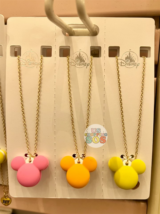 DLR - Mickey Macaron Icon Pink Orange Yellow Necklace Set of 3