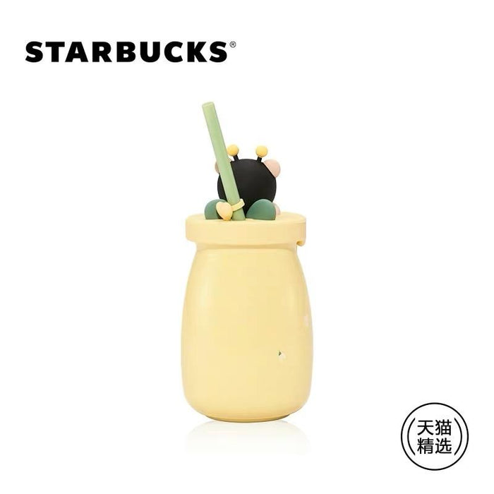 Starbucks China - Valentines Bee Mine - Bearista Honey Bee Milk Bottle Sipper 320ml
