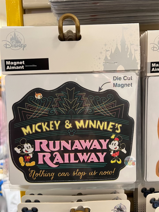 DLR - Mickey & Minnie's Runaway Railway - Mickey & Minnie “Nothing Can Stop Us Now” Die-Cut Magnet