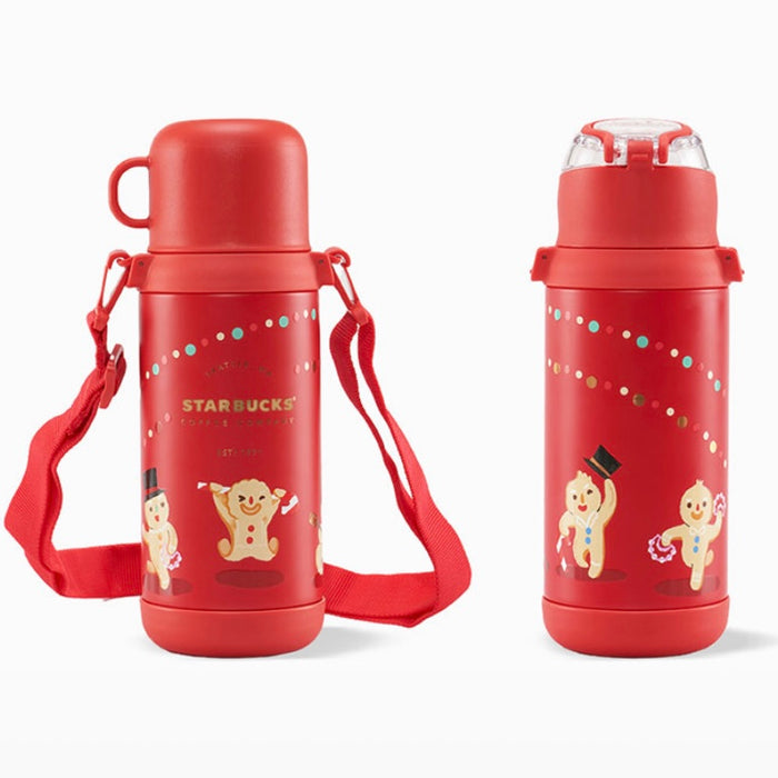 Starbucks China - Christmas 2021 - 14. Thermos Gingerbread Stainless Steel Double-Lid Bottle 600ml