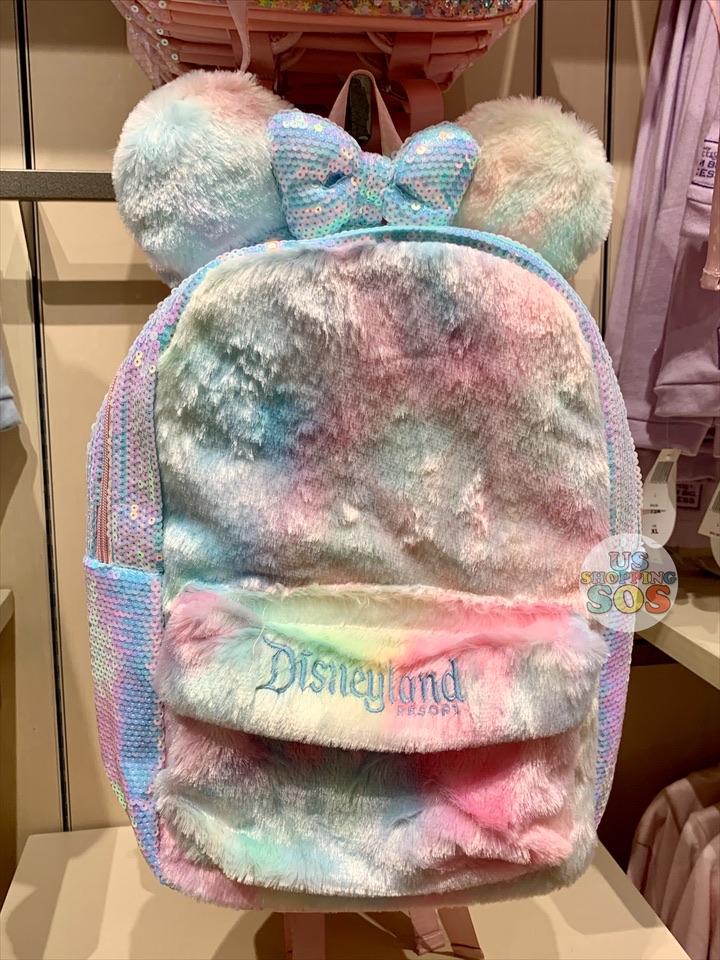 DLR - Minnie Cotton Candy Sequin Fluffy Backpack