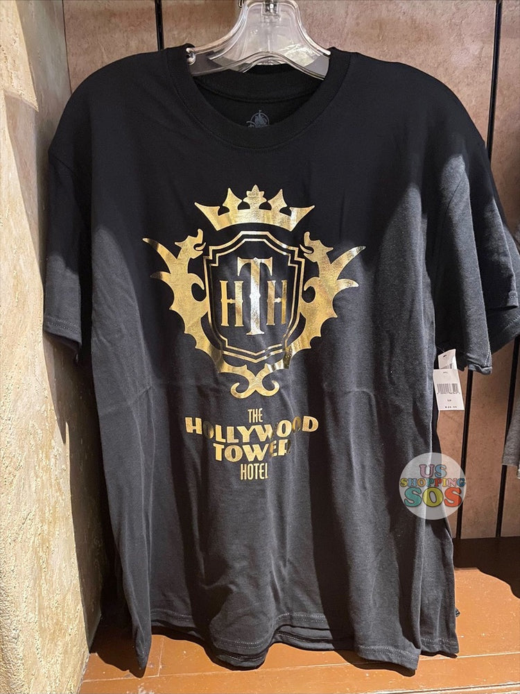 WDW - The Hollywood Tower Hotel Logo Black T-Shirt (Adult)