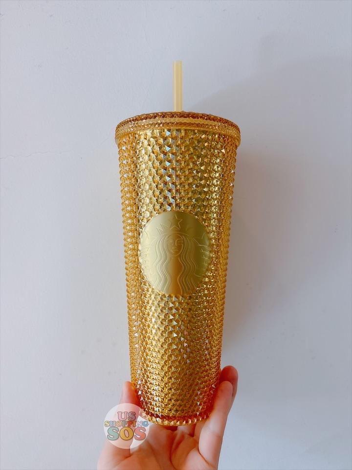 on sale Starbucks tumblers China Gold Studded Cold straw Cup 24oz