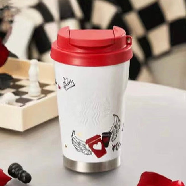 Starbucks China - Valentine’s Checker 2022 - 8. Chess Love Graffiti Stainless Steel ToGo Cup 355ml