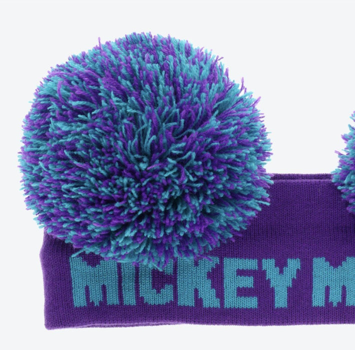 TDR - Mickey Mouse Pom Pom Stretch Soft Headband - Blue & Purple