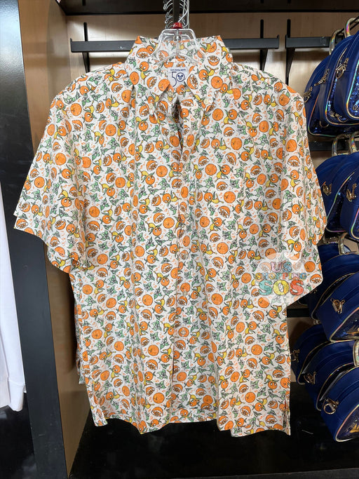 WDW - Walt Disney World 50 Vault Orange Bird - All-Over-Print Button-Up  Olive Shirt (Adult)