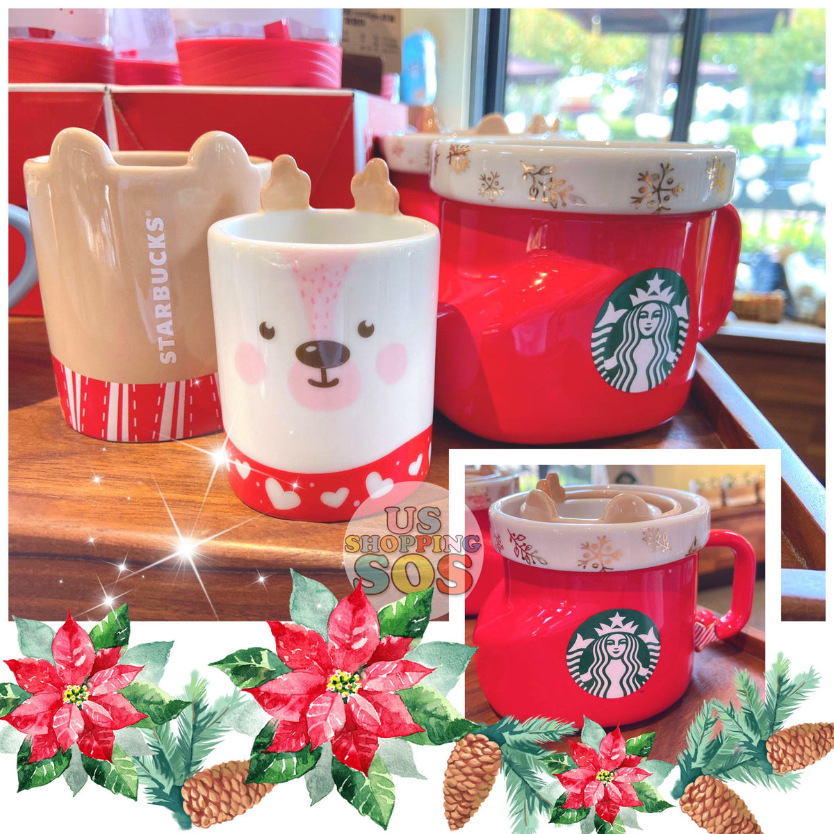 Starbucks Christmas Mug Gift Set  Christmas Coffee Cup Gift Ideas -  Christmas Cup - Aliexpress
