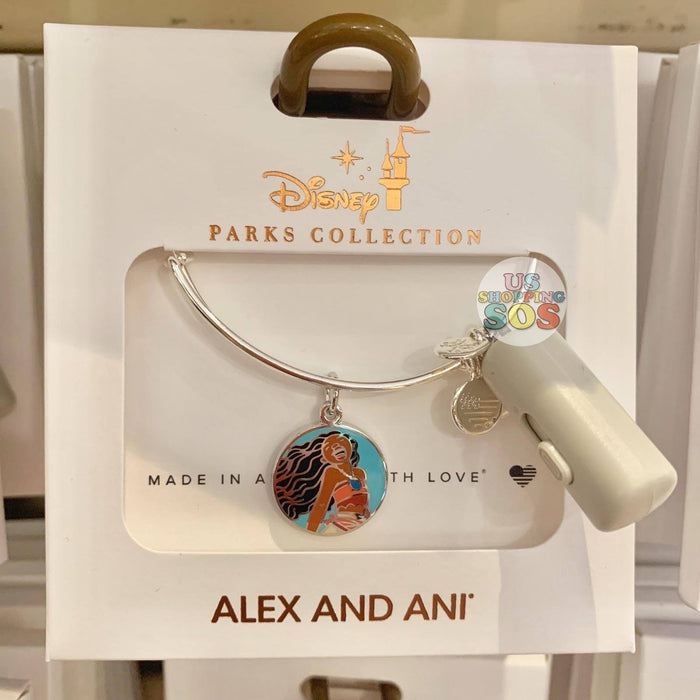 DLR - Alex & Ani Bangle - Double-Side Charm Moana “The Ocean Connects Us”