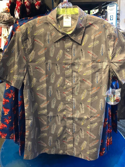 DLR/WDW - All-Over-Print Button-Up Shirt - Disney Monorails