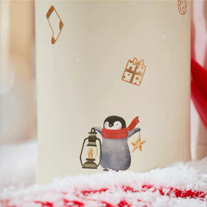 Starbucks China - Christmas 2022 - 15. Thermos Penguin Double Lid Stainless Steel Bottle with Carrier 550ml
