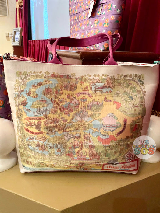 WDW - Walt Disney World 50 Vault - Harveys Mickey & Friends & Magic Kingdom Map Tote Bag