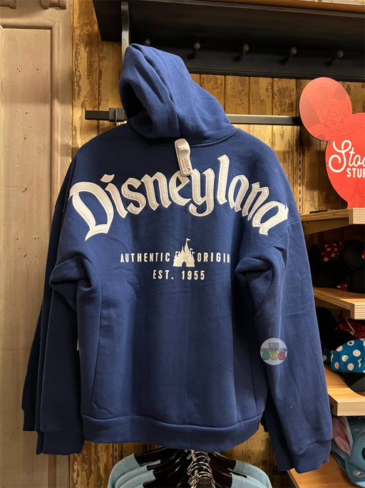 DLR - Castle “Disneyland Authentic Original Est 1955 ” Navy Hoodie Jacket (Adult)