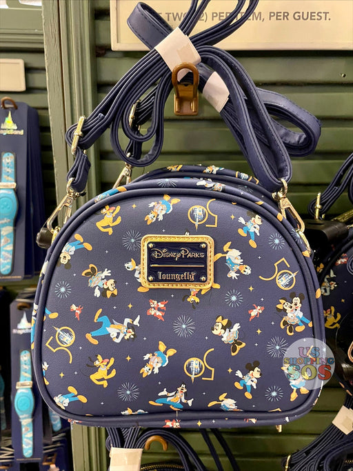 WDW - Magic Kingdom 50th Anniversary Celebration - Loungefly All-Over-Print Crossbody Pin Collector Bag